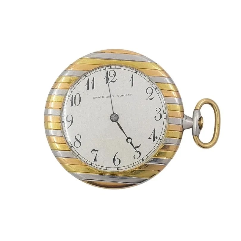 VINTAGE SPAULDING & GORHAM 18K GOLD POCKET WATCH (1 of 2)