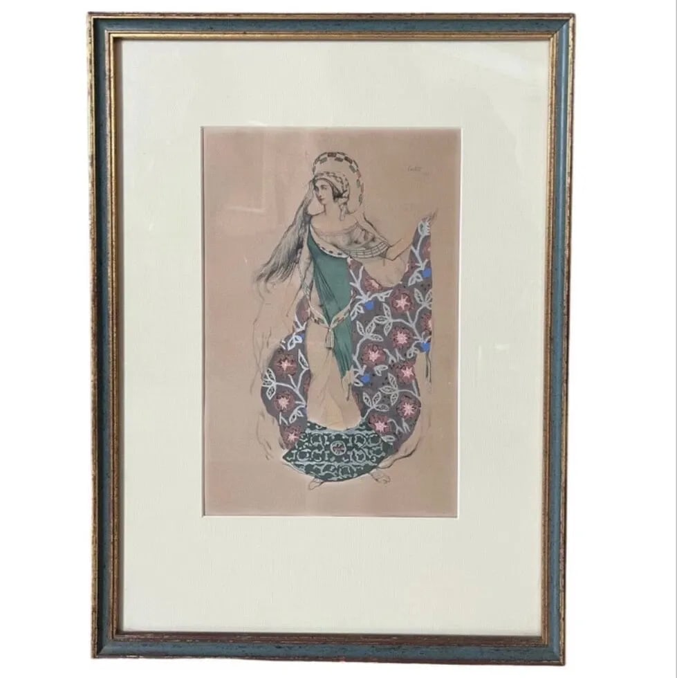 1922 LEON BAKST THEATRICAL PERFORMANCE ARTWORK (1 of 2)