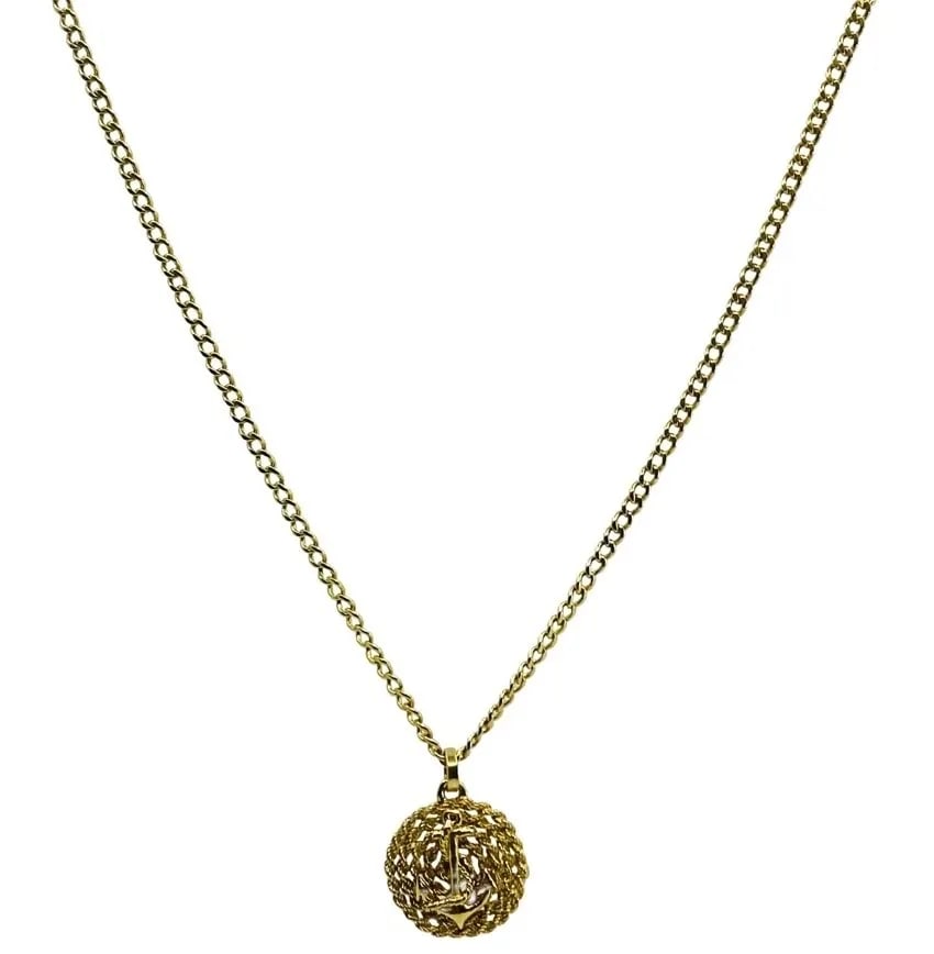 14K GOLD ANCHOR PENDANT ROPE DESIGN CHAIN NECKLACE: 14K GOLD ANCHOR PENDANT ROPE DESIGN CHAIN NECKLACE 14K GOLD ANCHOR PENDANT ROPE DESIGN CHAIN NECKLACE DESIGNER: Unknown CIRCA: Late 20th Century MATERIALS: 14k Yellow Gold WEIGHT: 14.9 grams MEASUREME