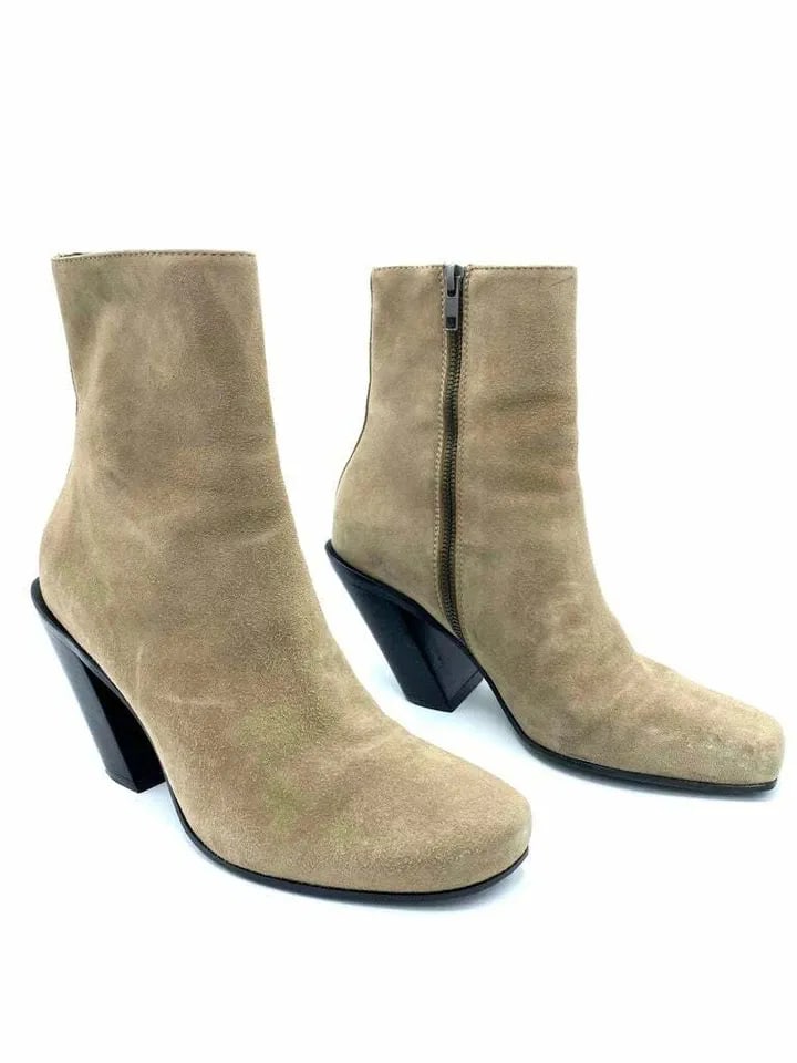 ANN DEMEULEMEESTER CAMOSCIO BROWN SUEDE ANKLE BOOTS, SIZE 38.5 (1 of 1)