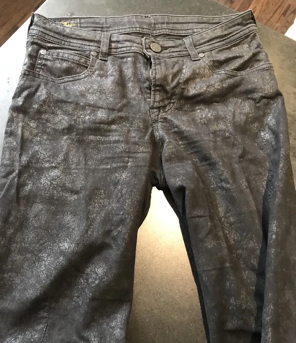 VIVIENNE WESTWOOD LEE COATED BLACK JEANS SIZE 28 (1 of 2)