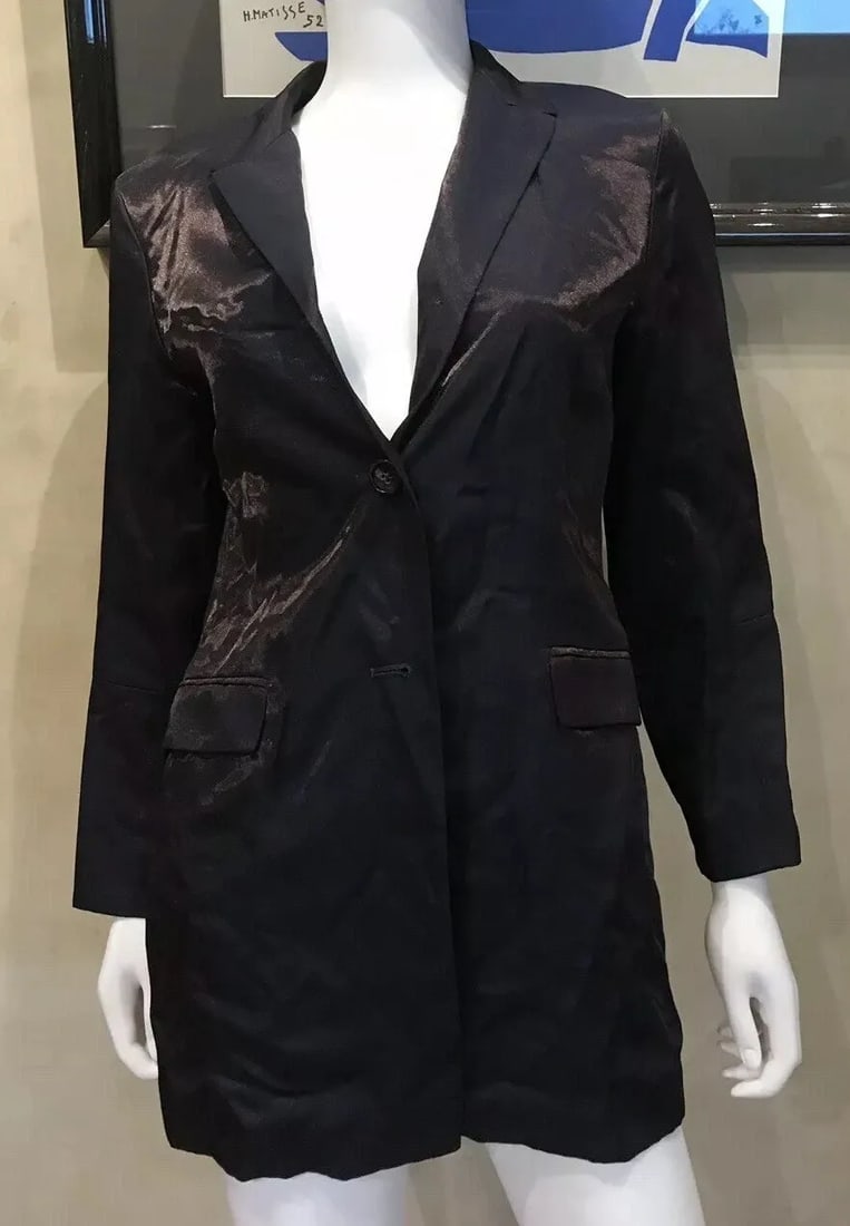 JIL SANDER MAGENTA SILK BLAZER SIZE 38 (1 of 2)