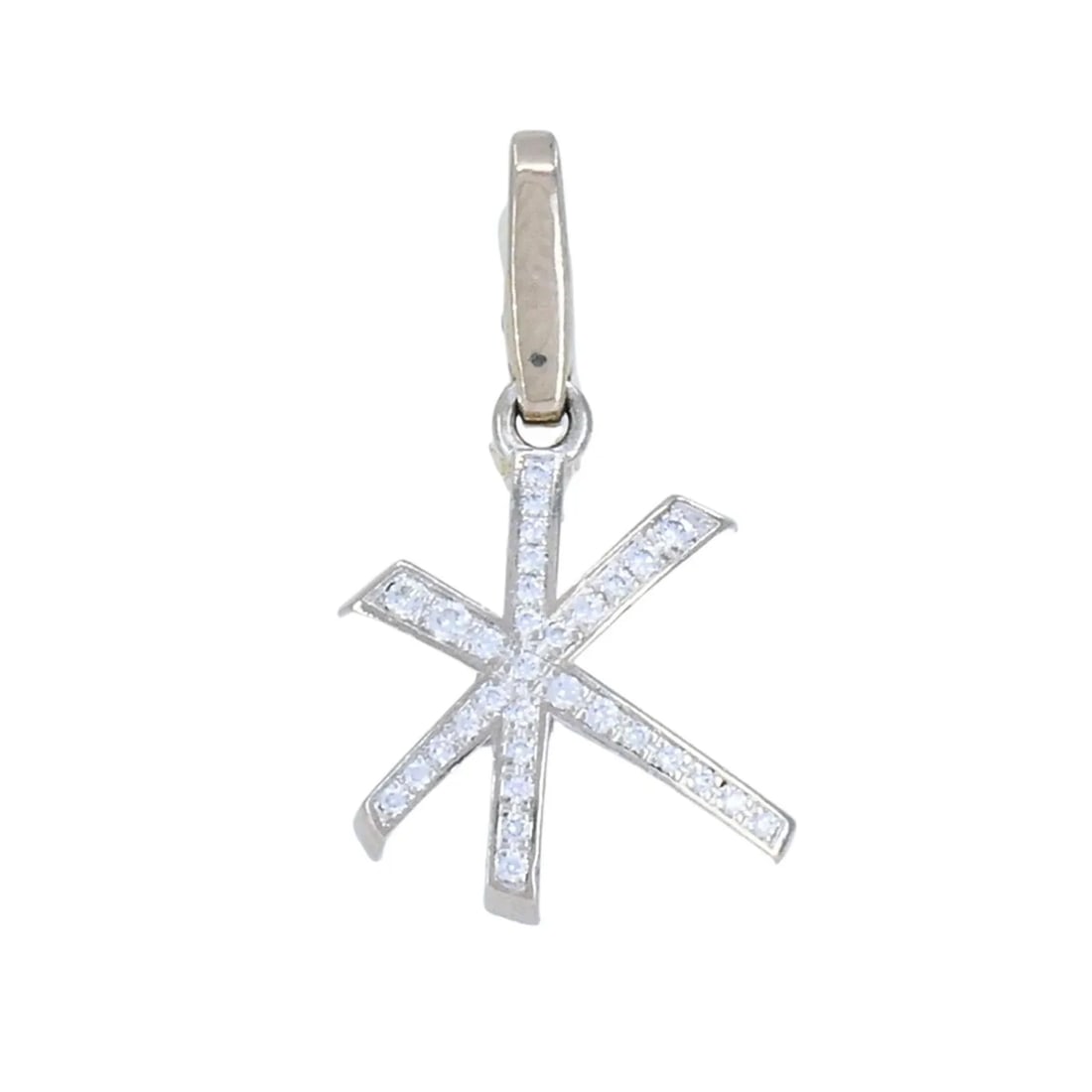 CARTIER 18K WHITE GOLD DIAMOND FIREWORK CHARM PENDANT: CARTIER 18K WHITE GOLD DIAMOND FIREWORK CHARM PENDANT KL JITO This Cartier Firework diamond charm pendant is crafted in 18k white gold and features the Maison’s distinctive Firework motif, designed 