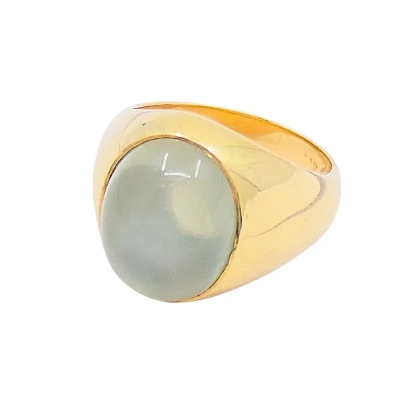 VINTAGE 14K GOLD MOONSTONE CABOCHON RING (1 of 2)