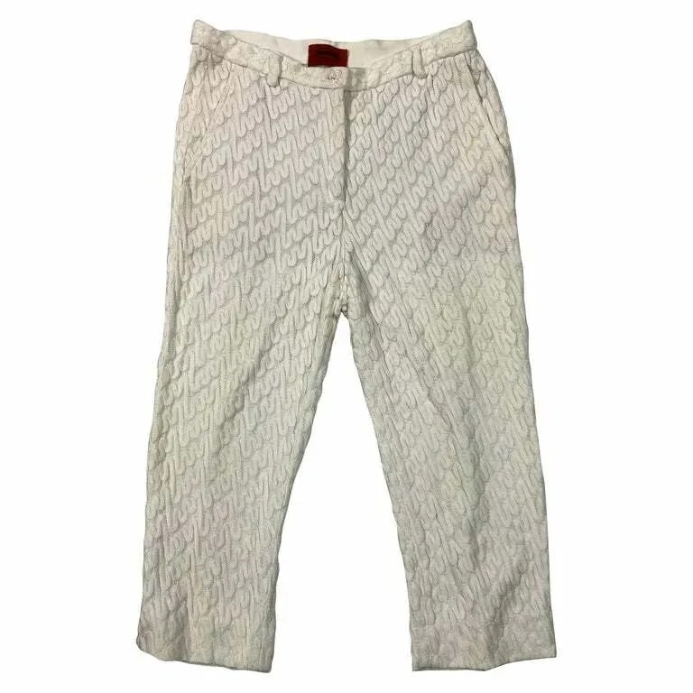 VINTAGE MISSONI WHITE CAPRI PANTS (1 of 2)