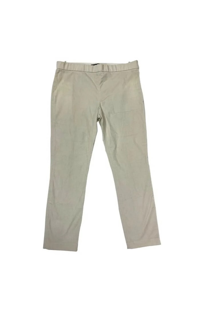THE ROW WHITE COTTON CAPRI PANTS, SIZE 6 (1 of 2)
