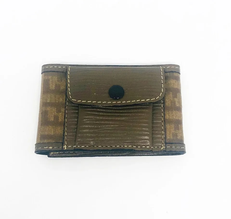 VINTAGE FENDI SIGNATURE DOUBLE F CANVAS BROWN WALLET COIN PURSE CREDIT CARD HOLD: VINTAGE FENDI SIGNATURE DOUBLE F CANVAS BROWN WALLET COIN PURSE CREDIT CARD HOLD VINTAGE FENDI SIGNATURE DOUBLE F CANVAS BROWN WALLET COIN PURSE CREDIT CARD HOLD Vintage Fendi Signature Double F Canva