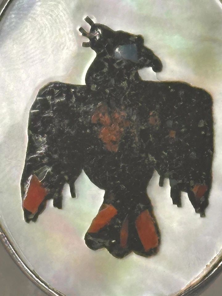 PEYOTE BIRD RING PHOENIX THUNDERBIRD BAND STAMPINGS SIZE 6.50 STERLING SILVER ME: PEYOTE BIRD RING PHOENIX THUNDERBIRD BAND STAMPINGS SIZE 6.50 STERLING SILVER ME Peyote bird ring Navajo Phoenix Thunderbird band stampings size 6.50 sterling silver men women Size 6.50 Between a size