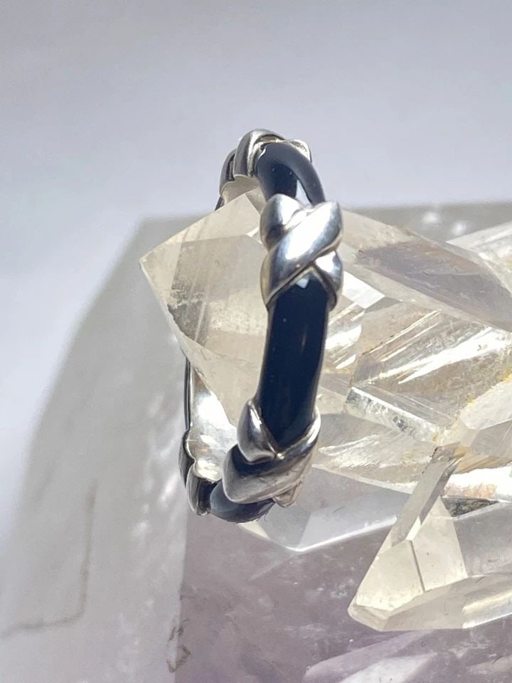 TIFFANY RING SIZE 7 THE KISS BAND LOVE STACKER STERLING SILVER WOMEN (1 of 1)