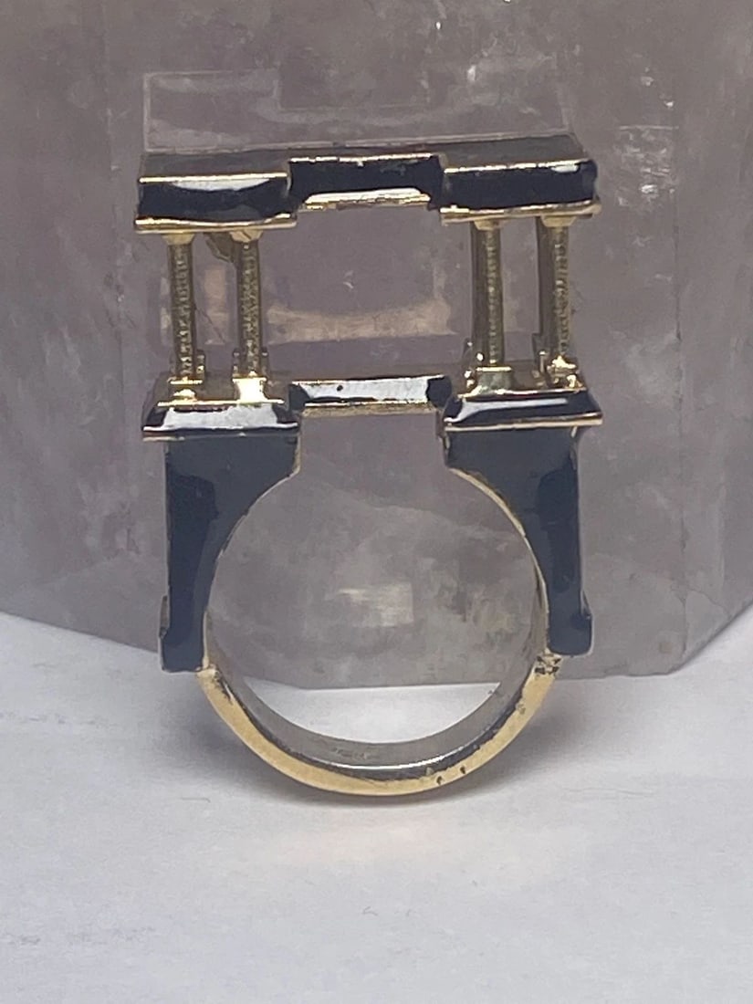 ARCHITECTURAL RING NEOCLASSICAL COLUMNS BAND STERLING SILVER WOMEN (1 of 2)