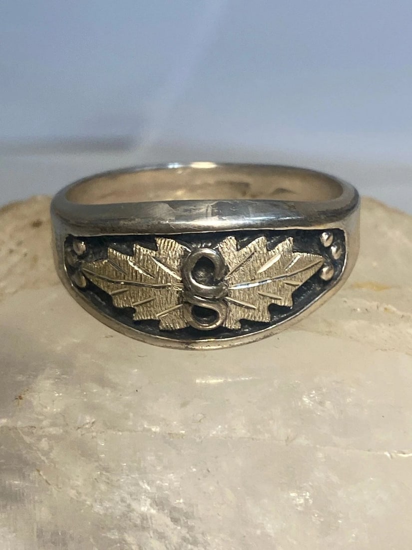 BLACK HILLS GOLD RING LEAVES BAND STERLING SILVER MEN WOMEN (1 of 2)
