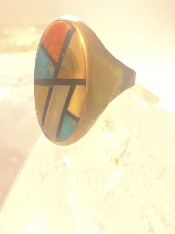 TURQUOISE RING SIZE 11.75 SOUTHWEST MOP SPINY OYSTER STERLING SILVER WOMEN MEN: TURQUOISE RING SIZE 11.75 SOUTHWEST MOP SPINY OYSTER STERLING SILVER WOMEN MEN Turquoise ring southwest MOP spiny oyster sterling silver women men Size 11.75 Between a size 11.75 and a size 12 Weight 