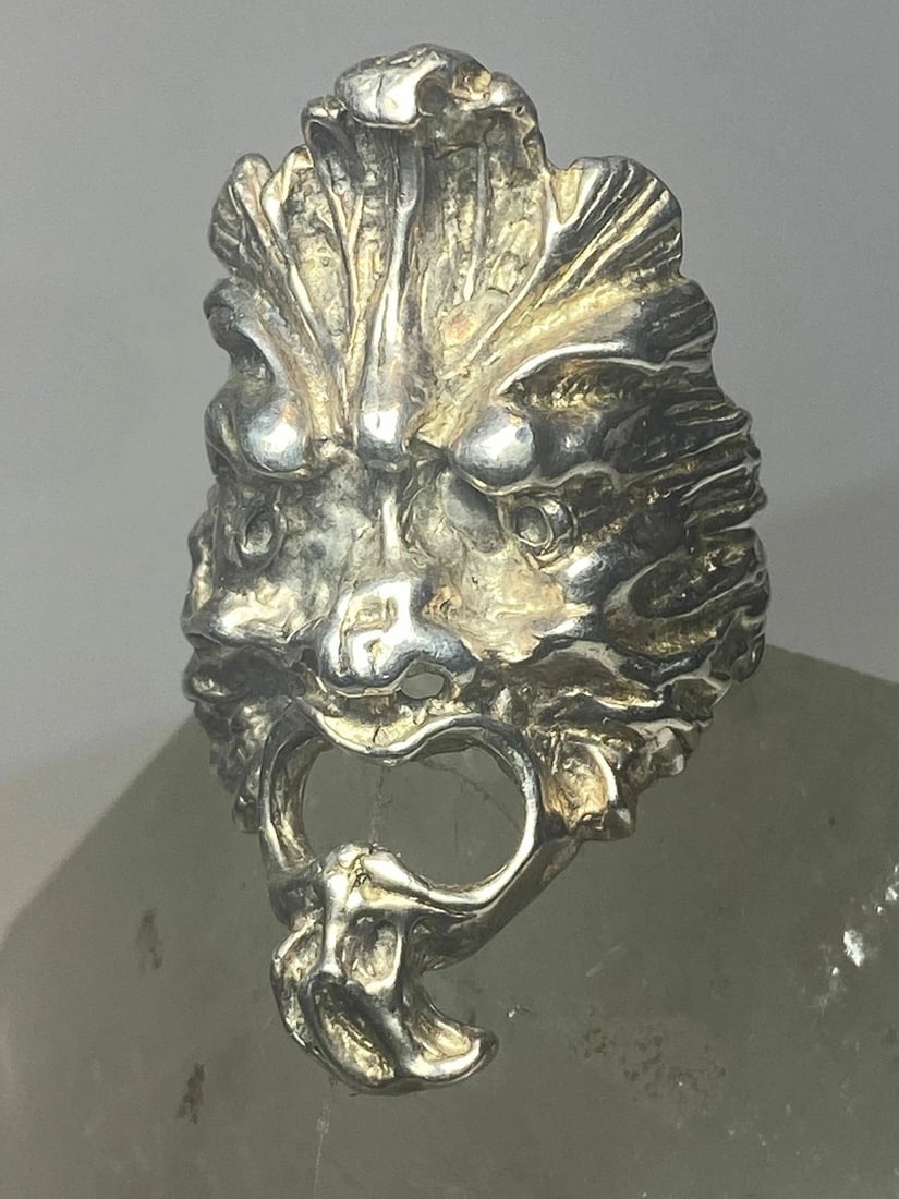 GARGOYLE RING NORTH WIND FACE BAND STERLING SILVER WOMEN MEN (1 of 2)