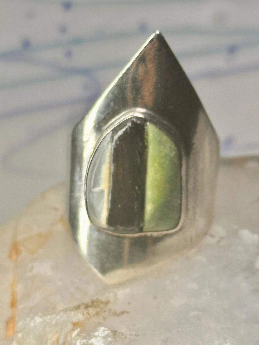 NAVAJO RING TURQUOISE MOP ONYX COBBLESTONE SIZE 10.5 STERLING SILVER MEN WOMEN (1 of 2)