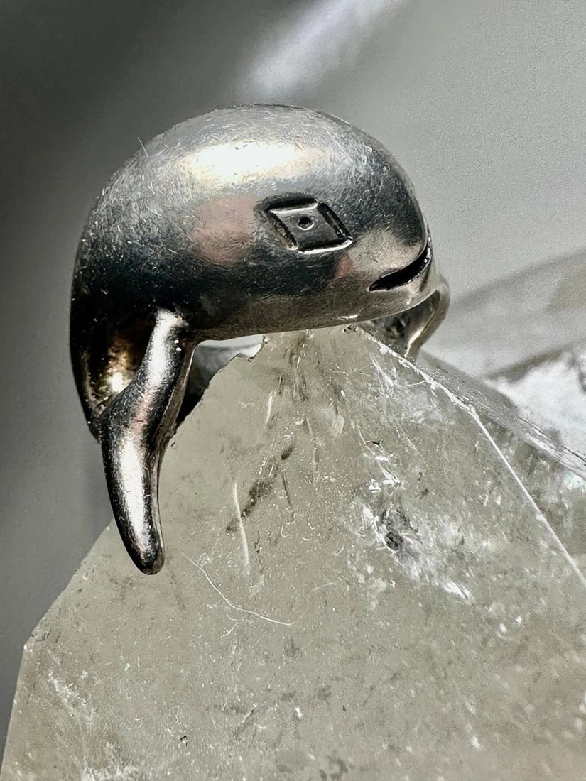 WHALE RING SIZE 6.75 MEXICO STERLING SILVER BAND WOMEN GIRLS (1 of 1)