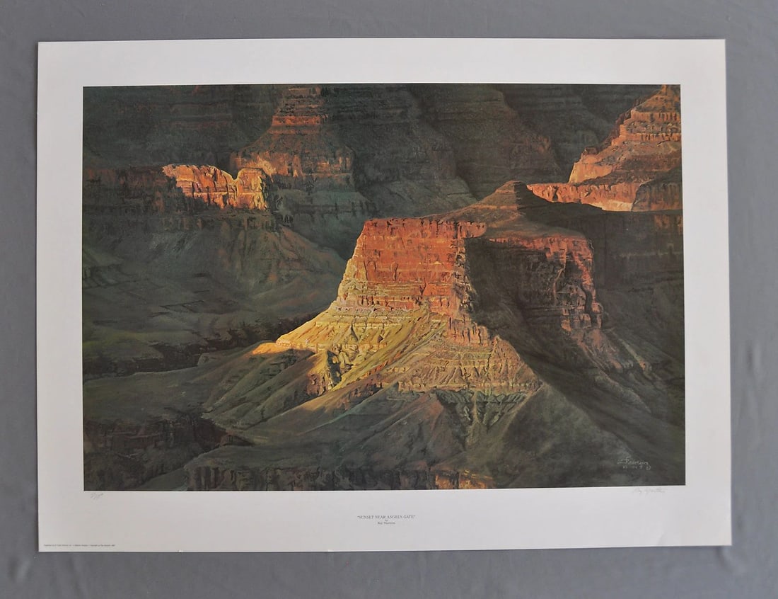 RAY MARTENS - ANGEL'S GATE GRAND CANYON - SIGNED LIMITED EDITION LITHOGRAPH: RAY MARTENS - ANGEL'S GATE GRAND CANYON - SIGNED LIMITED EDITION LITHOGRAPH Item Description: This is a limited edition signed and numbered lithograph in mint condition. It measures 24 7/8" by 33 7/8"