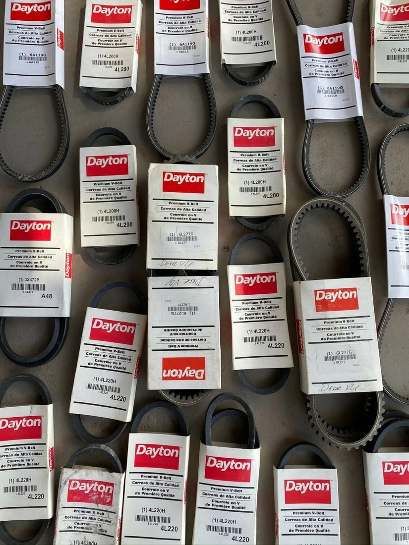 ALL 40 NEW V-BELTS - DAYTON 4L220H 3X620P 3X472P 6A119G 6L277G ORIGINAL PACKAGE (1 of 1)