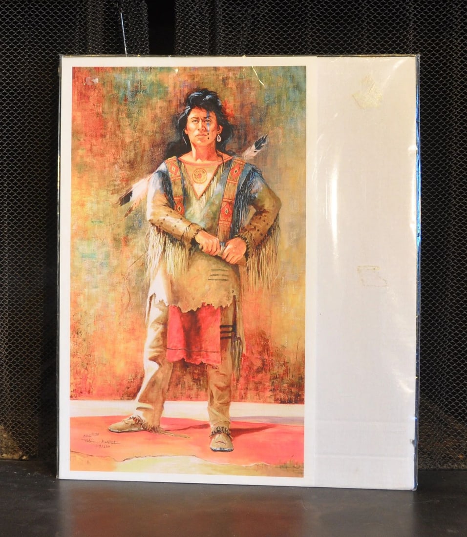 PATRICIA MCALLISTER - ORIGINAL LMTD. ED. PRINT PLAINS INDIAN WARRIOR - SIGNED: PATRICIA MCALLISTER - ORIGINAL LMTD. ED. PRINT PLAINS INDIAN WARRIOR - SIGNED Item Description: This is a signed and numbered limited edition print by Patricia McAllister. Patricia is a Cherokee India