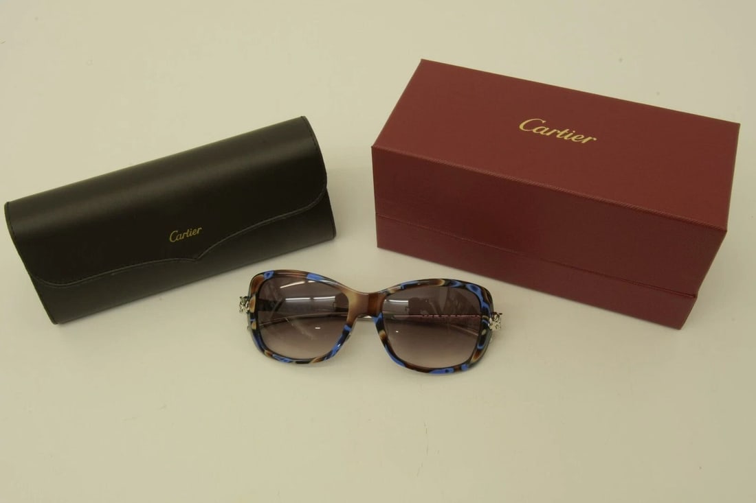 AUTHENTIC CARTIER PANTHERE SUNGLASSES 55 16 135 BROWN MIX PALLADIUM LARGE FRAMES: AUTHENTIC CARTIER PANTHERE SUNGLASSES 55 16 135 BROWN MIX PALLADIUM LARGE FRAMES Authentic Cartier Panthere Sunglasses 55 16 135 Brown Mix Palladium Large Frames AUTHENTIC CARTIER PANTHERE SUNGLASSES 