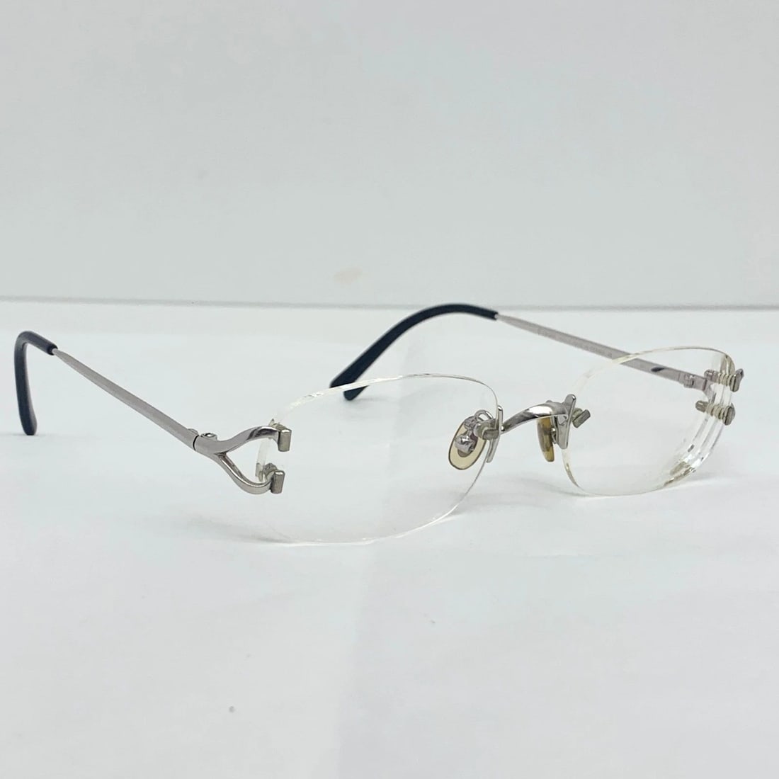 AUTHENTIC CARTIER RIMLESS EYEGLASSES 20 135 SUNGLASSES SP OVAL CLEAR FRAMES (1 of 2)