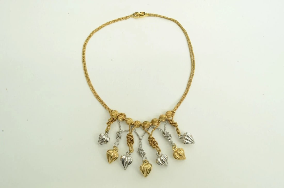 AUTHENTIC CHRISTIAN DIOR VINTAGE NECKLACE GP TURNIP CHARM ROPE JEWELRY ACCESSORY: AUTHENTIC CHRISTIAN DIOR VINTAGE NECKLACE GP TURNIP CHARM ROPE JEWELRY ACCESSORY Authentic Christian Dior Vintage Necklace GP Turnip Charm Rope Jewelry Accessory AUTHENTIC CHRISTIAN DIOR VINTAGE NECKL