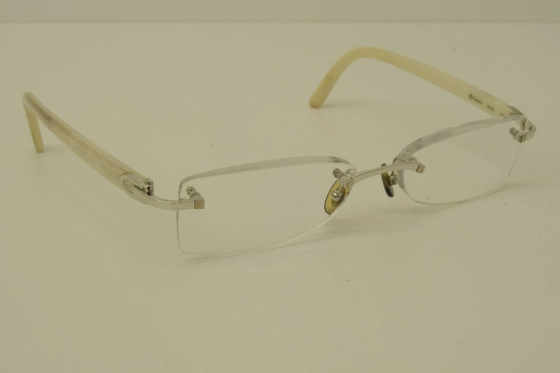 AUTHENTIC CARTIER SP DECOR SUNGLASSES * 18 135 SHINY ENAMEL FRAMES EYEGLASSES (1 of 2)