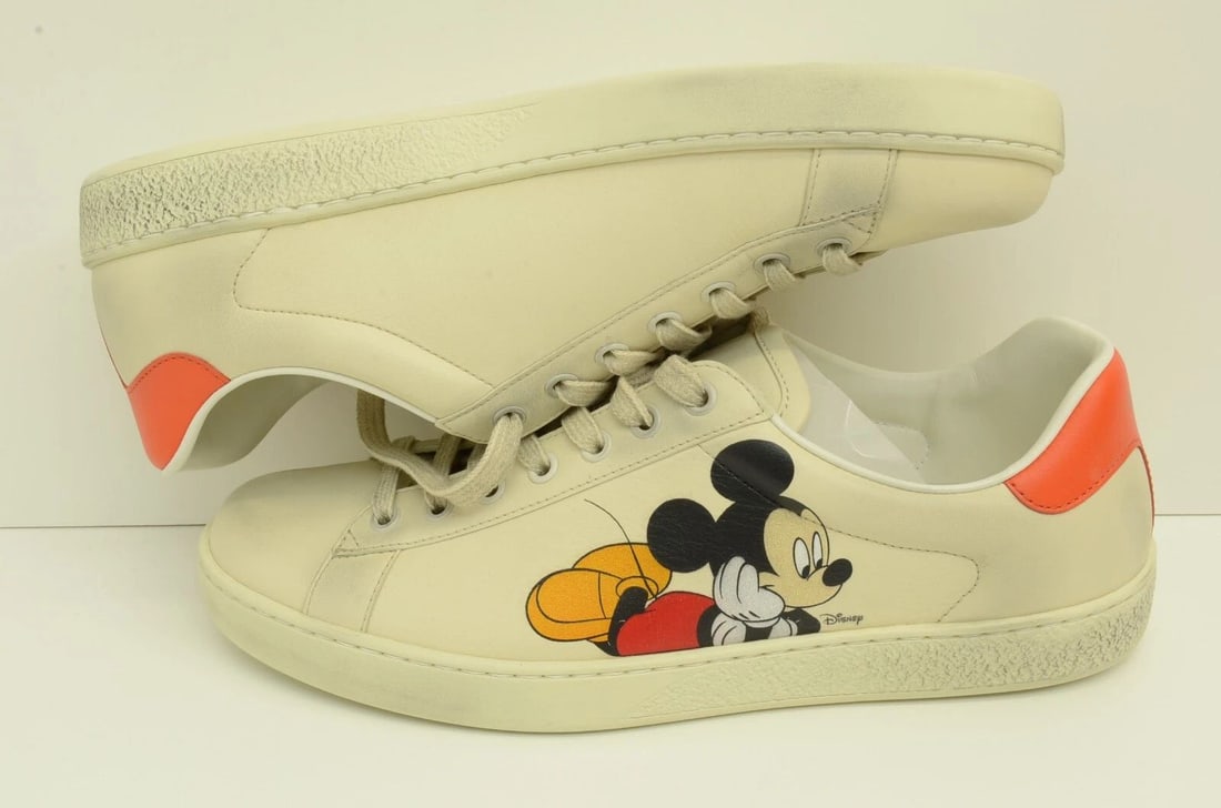 AUTHENTIC GUCCI MENS ACE LOW SNEAKERS MICKEY DISNEY SHOES 603697 AYO70 9591: AUTHENTIC GUCCI MENS ACE LOW SNEAKERS MICKEY DISNEY SHOES 603697 AYO70 9591 Authentic Gucci Mens Ace Low Sneakers Mickey Disney Shoes 603697 AYO70 9591 Authentic Gucci Mens Ace Low Sneakers Mickey Dis
