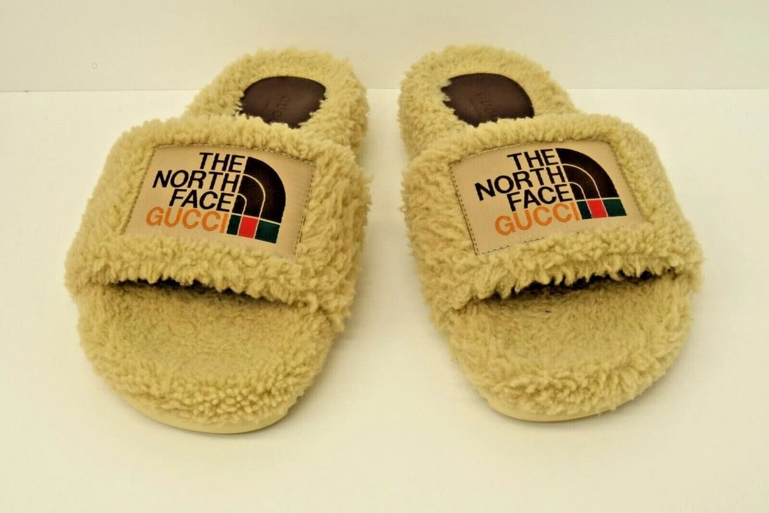 AUTHENTIC GUCCI NORTH FACE FUR SANDALS SHOES SLIP ON BUTTERSCOTCH 679948 DEB00: AUTHENTIC GUCCI NORTH FACE FUR SANDALS SHOES SLIP ON BUTTERSCOTCH 679948 DEB00 Authentic Gucci North Face Fur Sandals Shoes Slip On Butterscotch 679948 DEB00 Authentic Gucci North Face Fur Sandals Sho
