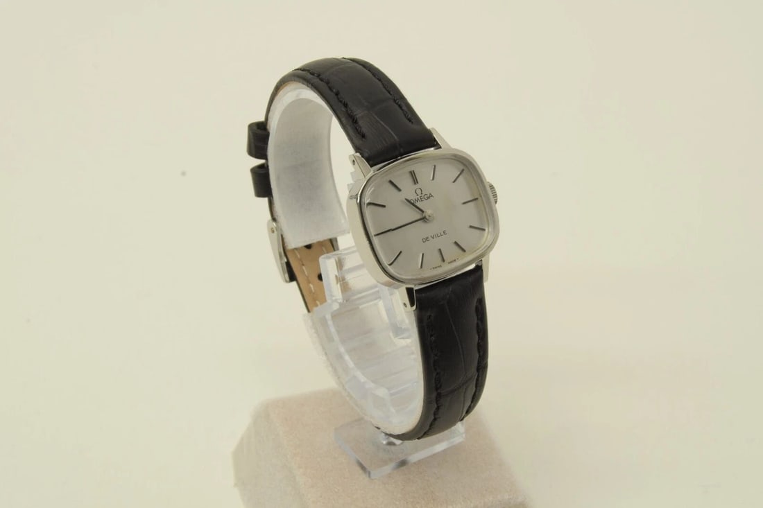 AUTHENTIC OMEGA DE VILLE WATCH 24MM X 20MM RECTANGLE SS VINTAGE WRISTWATCH (1 of 2)