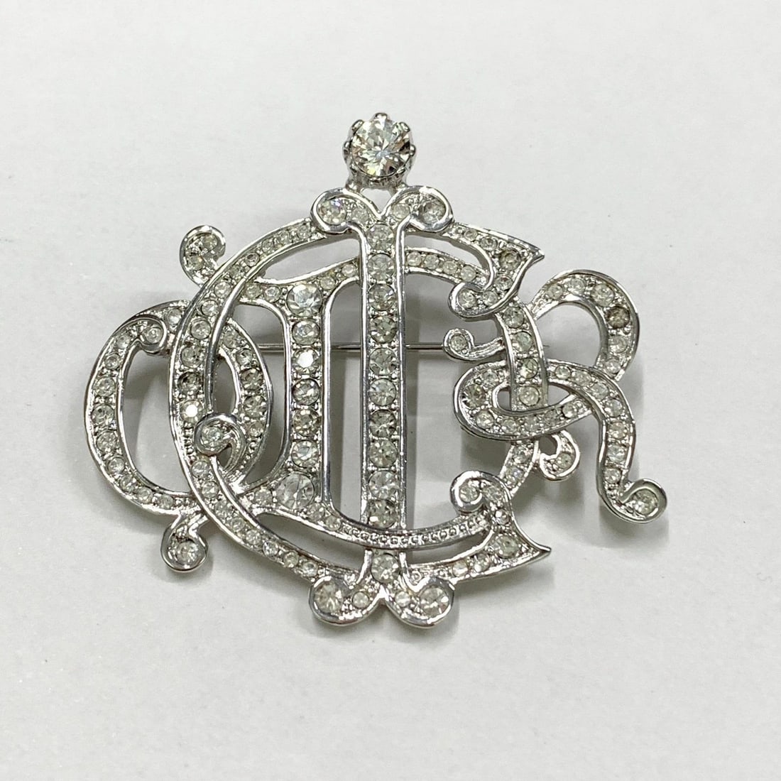 AUTHENTIC CHRISTIAN DIOR INSIGNIA BROOCH RHINESTONE VINTAGE SP PIN JEWELRY: AUTHENTIC CHRISTIAN DIOR INSIGNIA BROOCH RHINESTONE VINTAGE SP PIN JEWELRY AUTHENTIC CHRISTIAN DIOR INSIGNIA BROOCH RHINESTONE VINTAGE SP PIN JEWELRY Jewelry Accessory Ladies, Womens, Female Brooch, P