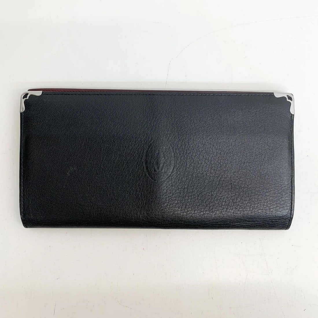 AUTHENTIC CARTIER VINTAGE THIN CASE SLIM WALLET BLACK INNER BURGUNDY FOLD SP: AUTHENTIC CARTIER VINTAGE THIN CASE SLIM WALLET BLACK INNER BURGUNDY FOLD SP AUTHENTIC CARTIER VINTAGE THIN CASE SLIM WALLET BLACK INNER BURGUNDY FOLD SP Cartier Fold Closure, Multi Pocket Width: 18 c