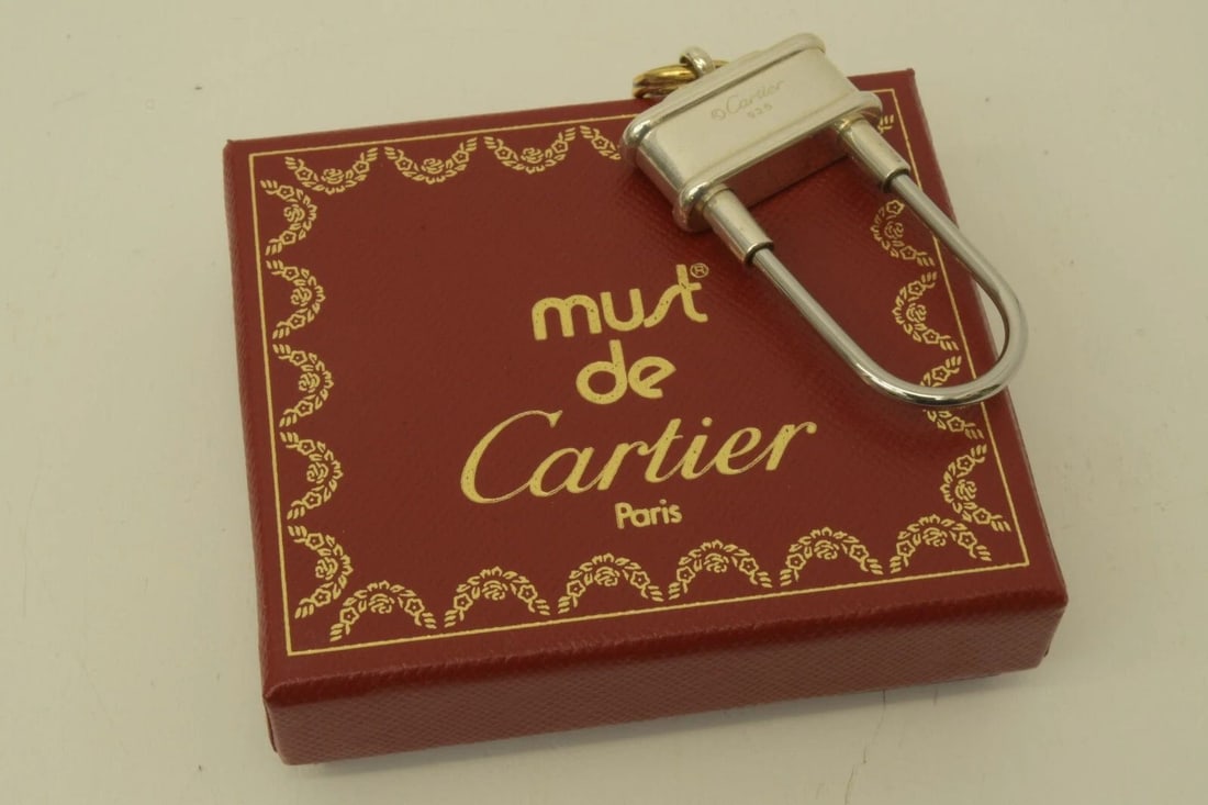 AUTHENTIC CARTIER STERLING SILVER 925 KEYCHAIN HOOK LOOP TWIST KEY RING 2 (1 of 2)