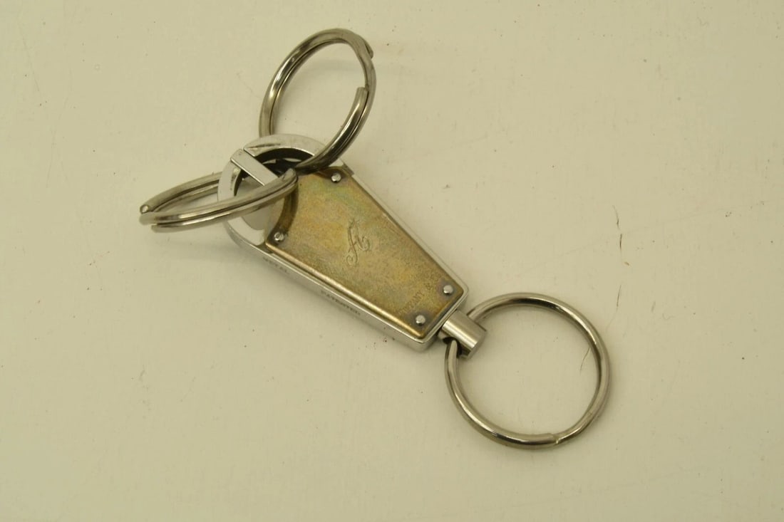 AUTHENTIC TIFFANY & CO. STERLING SILVER 925 KEYCHAIN DOUBLE RING ACCESSORY CHARM (1 of 2)