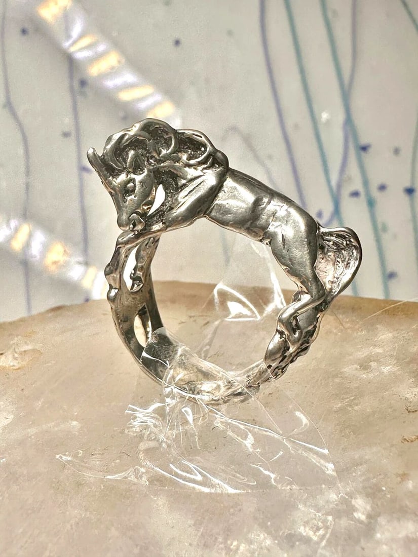 HORSE RING SOUTHWEST BAND SIZE 5.25 STERLING SILVER COWGIRL WOMEN (1 of 1)
