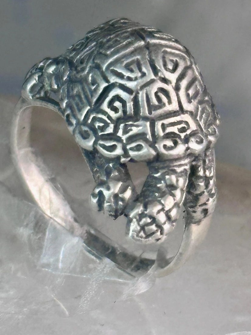 TURTLE RING TORTOISE BAND SIZE 5.25 STERLING SILVER WOMEN GIRLS (1 of 1)