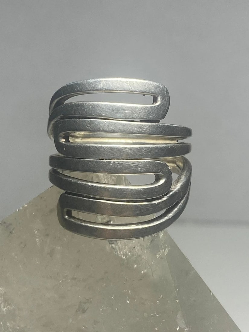 KNUCKLE RING CIGAR BAND STERLING SILVER WOMEN (1 of 2)