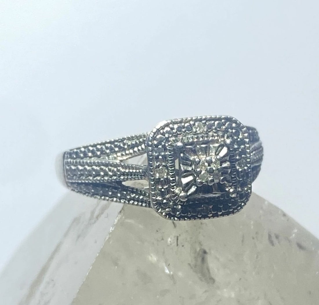 COCKTAIL RING SIZE 6.75 WEDDING STERLING SILVER WOMEN GIRLS (1 of 2)