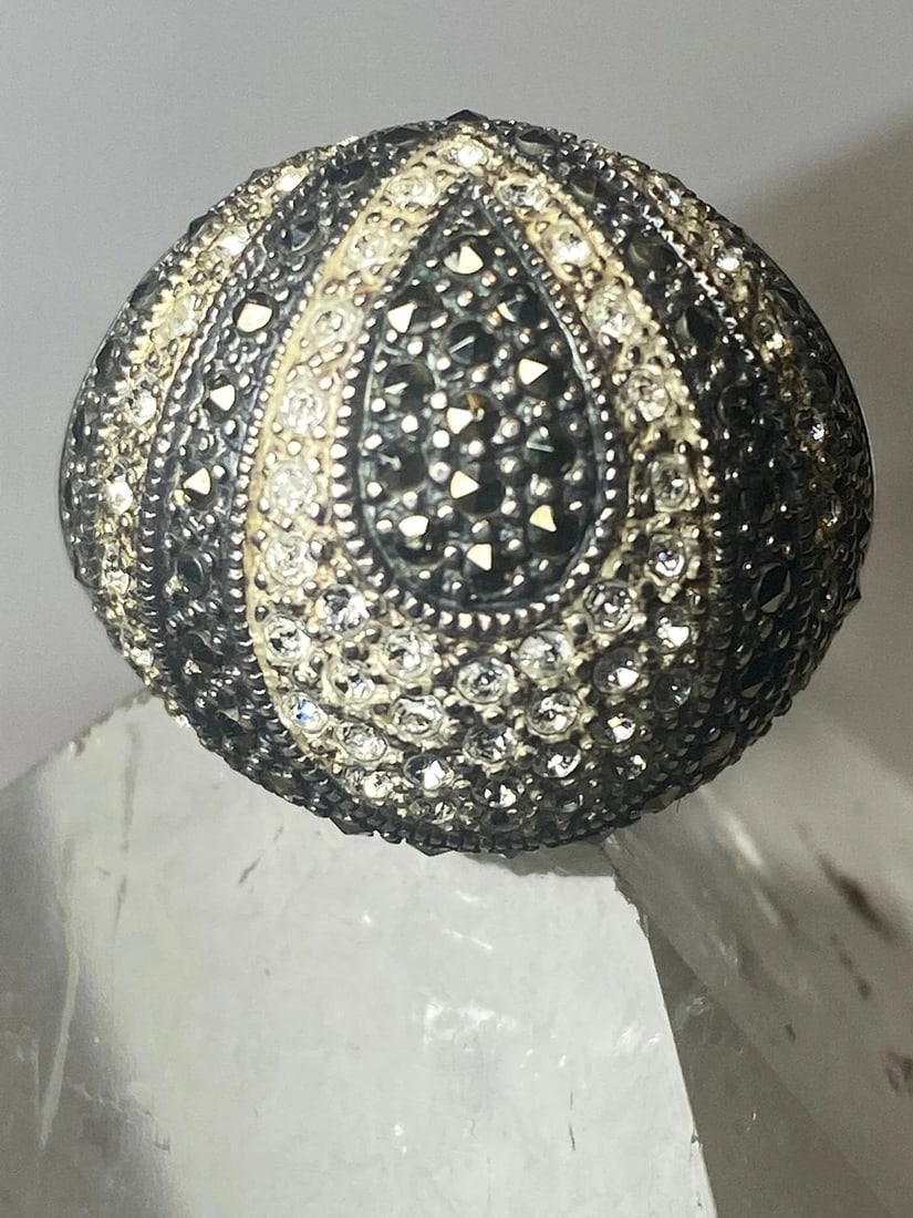 DOME RING COCKTAIL BAND STERLING SILVER WOMEN GIRLS (1 of 2)