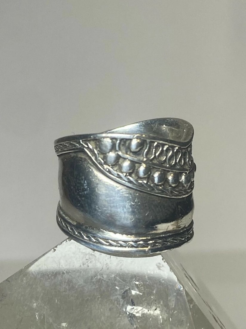 CIGAR RING SIZE 5.50 ROPE BAND STERLING SILVER WOMEN GIRLS (1 of 1)