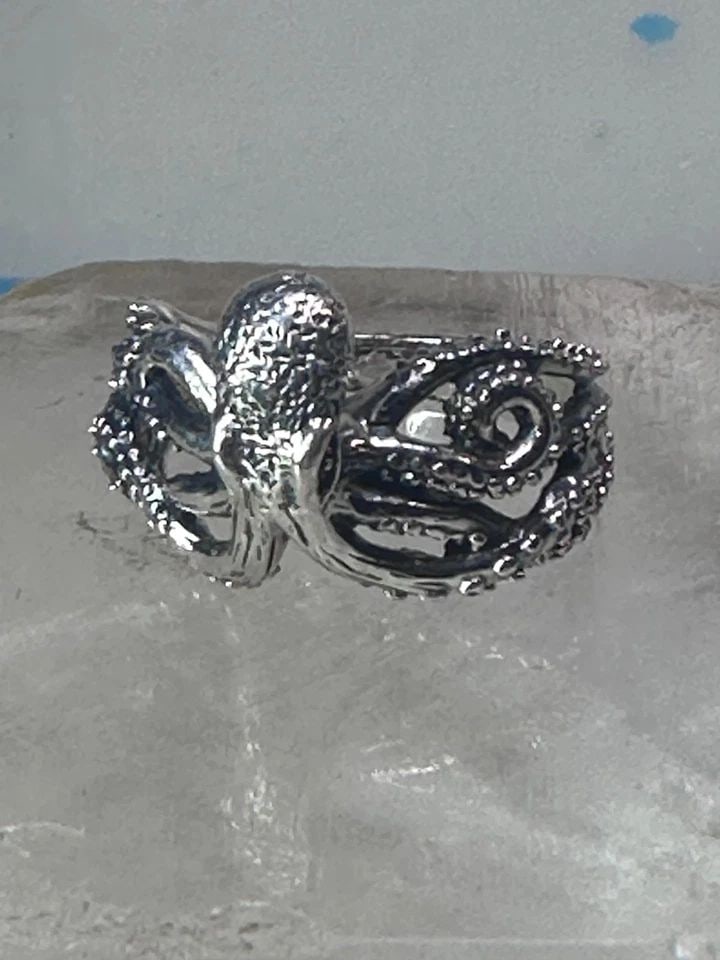 OCTOPUS RING OCEAN BAND SIZE 6.75 STERLING SILVER WOMEN GIRLS (1 of 1)