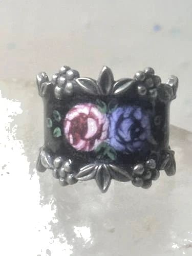GUILLOCHE RING SIZE 4.75 FLORAL ESPO STERLING SILVER BAND WOMEN GIRLS (1 of 1)