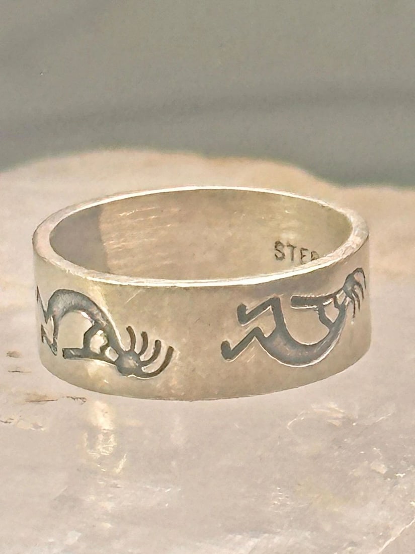 KOKOPELLI RING FERTILITY SOUTHWEST BAND SIZE 4.50 PINKY STERLING SILVER WOMEN (1 of 1)