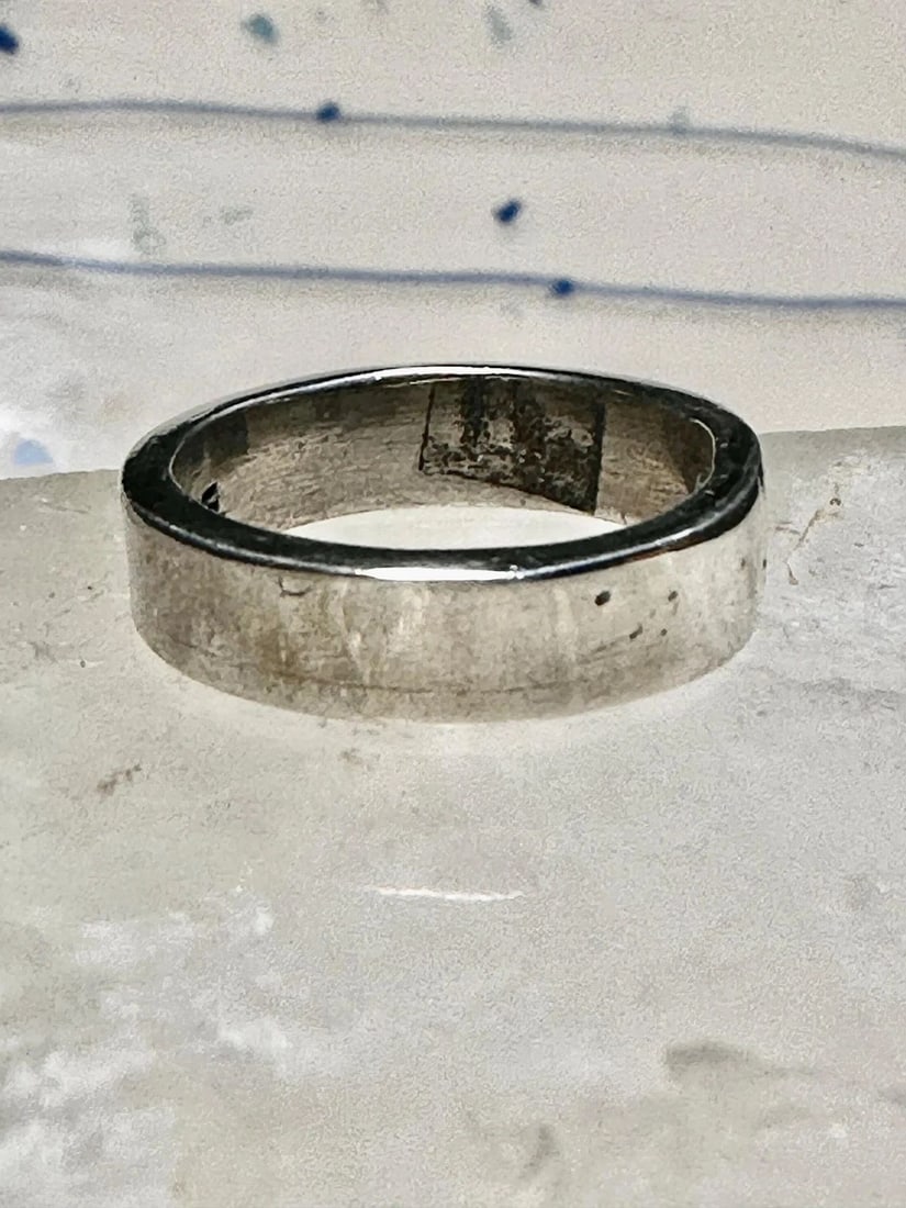 WEDDING BAND RING THICK PLAIN BAND SIZE 6.25 STERLING SILVER WOMEN MEN (1 of 1)