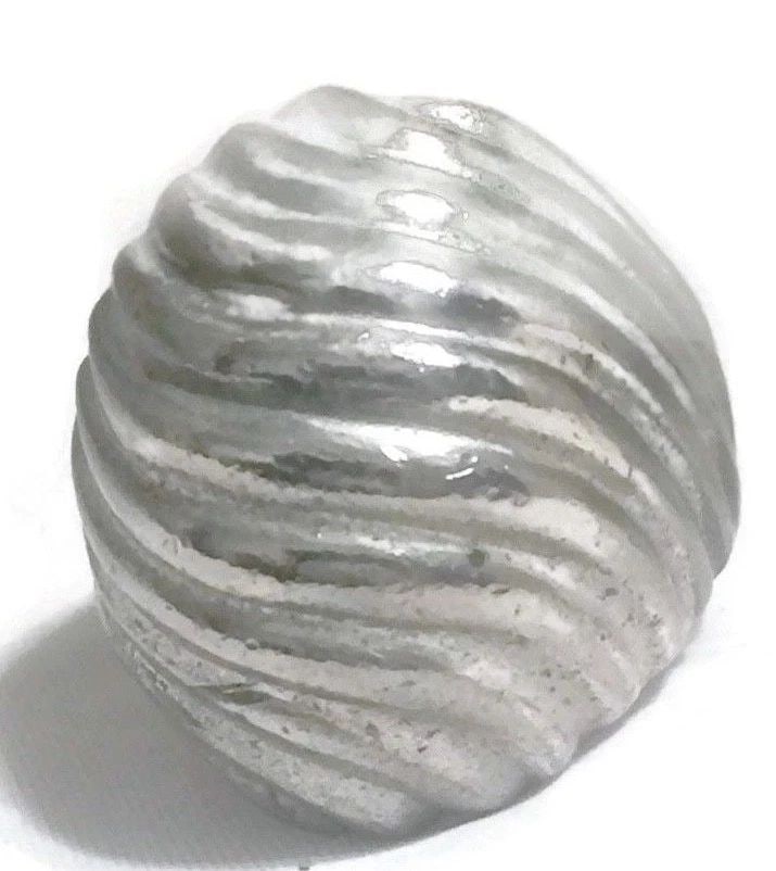 VINTAGE SHELL CIGAR BAND STERLING SILVER RING BOHO THUMB CHUNKY SIZE 8.7510.2G (1 of 2)