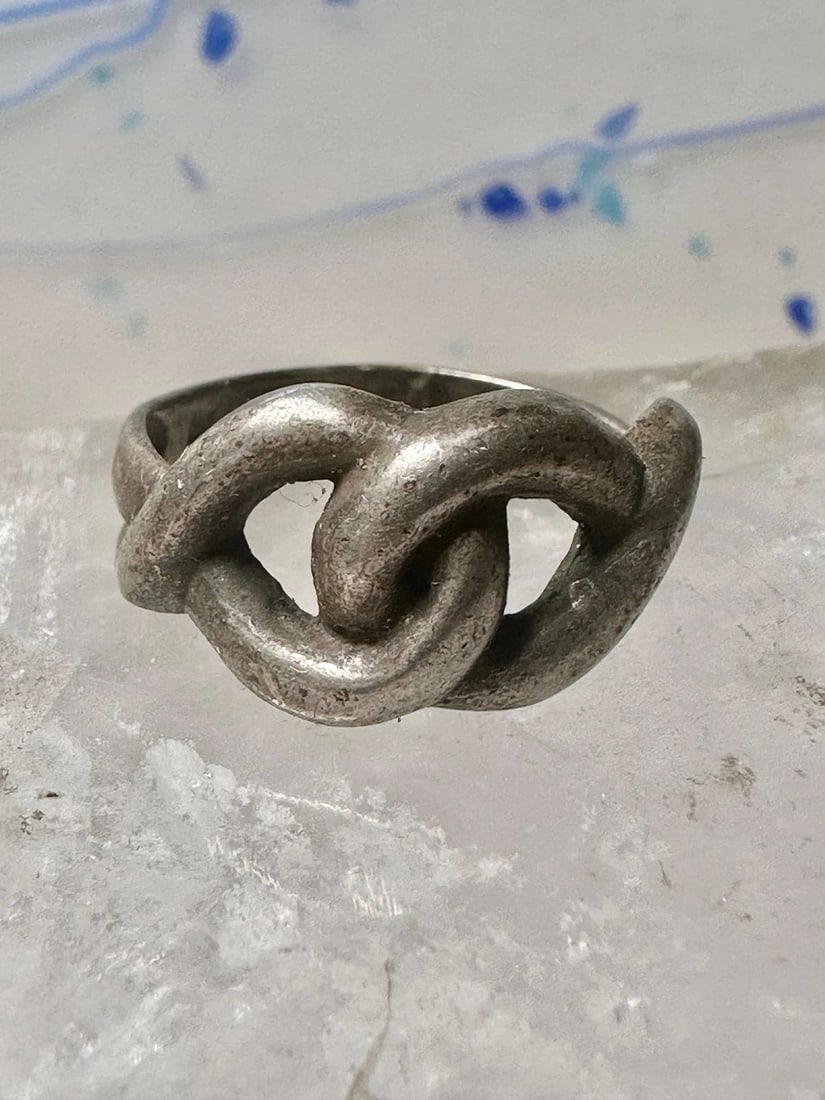 LOVE KNOT RING SIZE 7.50 BAND STERLING SILVER MEN WOMEN GIRLS (1 of 2)