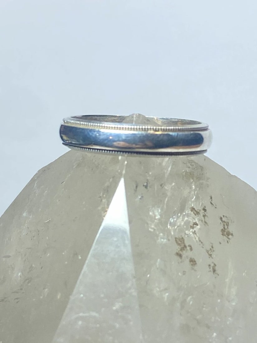 WEDDING RING PLAIN BAND STERLING SILVER WOMEN MEN (1 of 2)