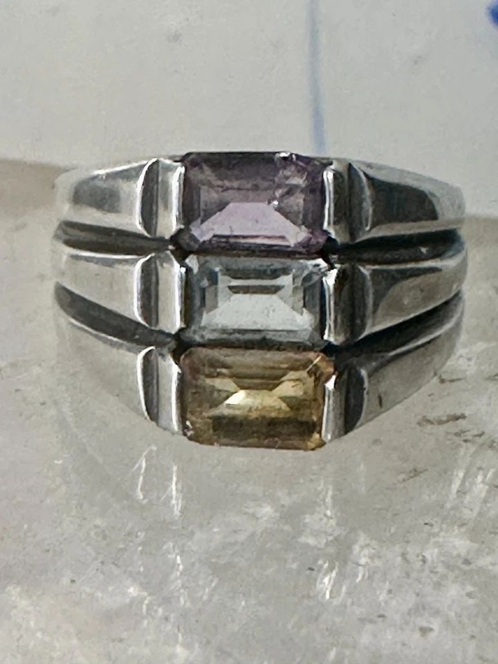 CIGAR BAND RING PINKY COCKTAIL BAND SIZE 4.75 STERLING SILVER WOMEN GIRLS: CIGAR BAND RING PINKY COCKTAIL BAND SIZE 4.75 STERLING SILVER WOMEN GIRLS Cigar band ring pinky cocktail band size 4.75 sterling silver women girls Size 4.75 Weight 6.3g Width 1/2" Thinnest part of ba
