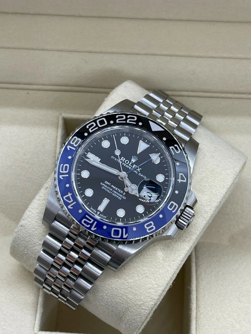ROLEX GMT-MASTER II 126710BLNR STEEL AUTOMATIC WATCH JUBILEE - COMPLETE: ROLEX GMT-MASTER II 126710BLNR STEEL AUTOMATIC WATCH JUBILEE - COMPLETE Rolex Oyster Perpetual Date GMT-Master II Reference - 126710BLNR Stainless Steel Automatic Watch Jubilee Bracelet Full Bracelet 