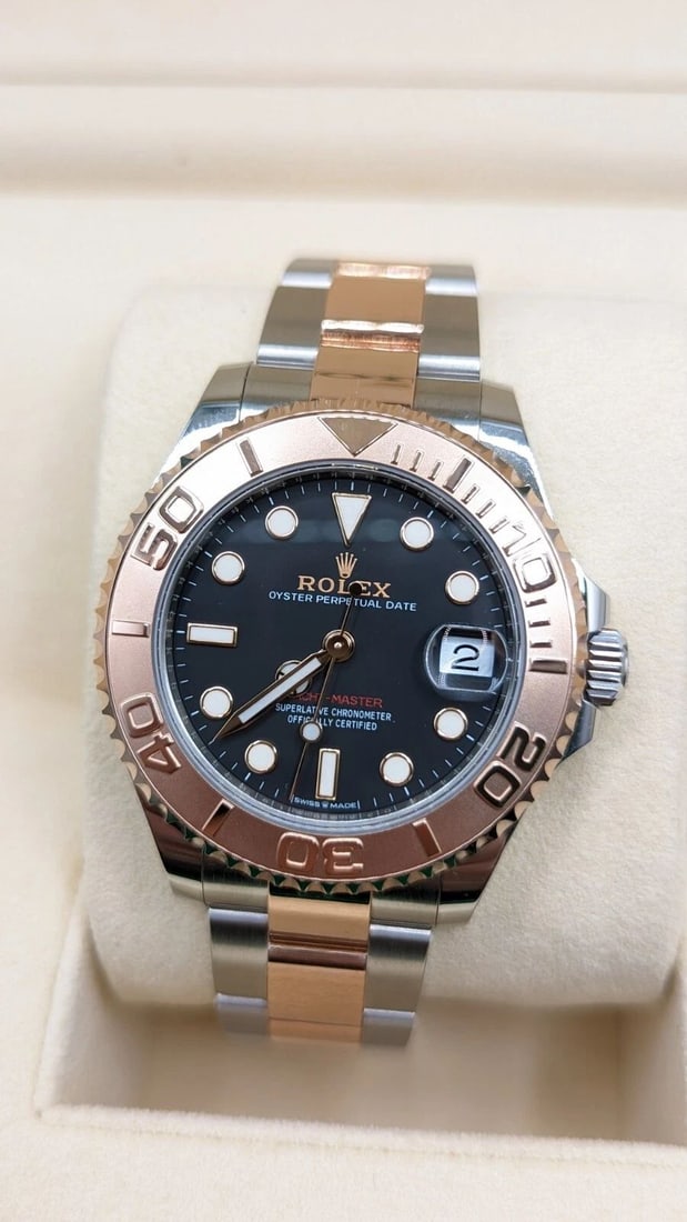 ROLEX YACHT-MASTER 268621 ROSE GOLD & STAINLESS 37MM WATCH - COMPLETE - NEW: ROLEX YACHT-MASTER 268621 ROSE GOLD & STAINLESS 37MM WATCH - COMPLETE - NEW BRAND NEW Rolex Oyster Perpetual Date Yacht-Master Stainless Steel & 18K Rose Gold Automatic Watch Reference - 268621 or 268