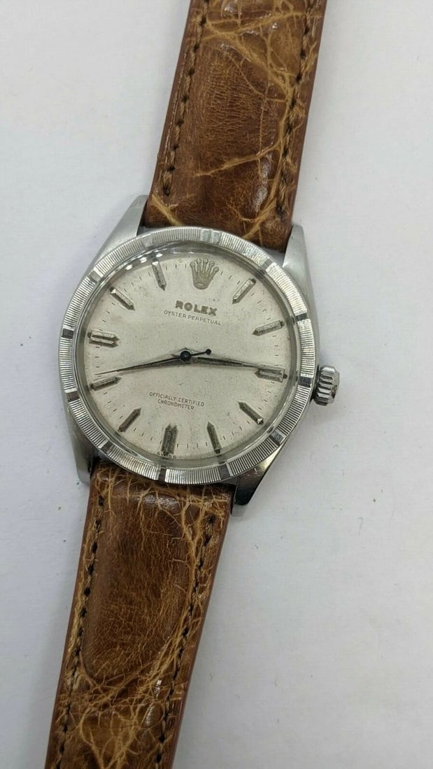 VINTAGE ROLEX OYSTER PERPETUAL 6569 STAINLESS STEEL AUTOMATIC WATCH - 34MM (1 of 2)